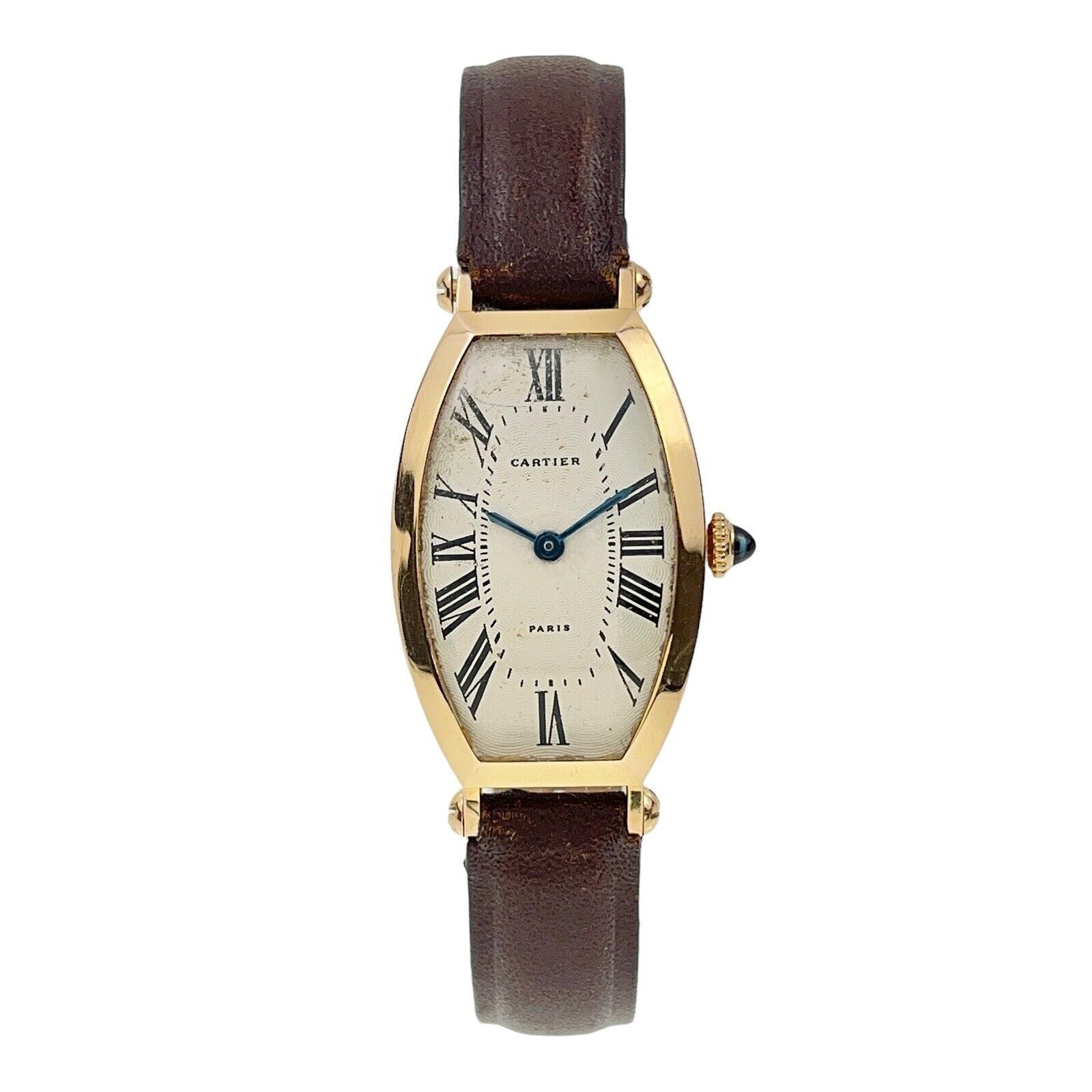 1996 Cartier Tonneau 26x39mm 18k Yellow Gold Unisex Manual Wind