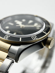 2021  Heritage Black Bay Date 18k Gold and Steel Automatic Men's Watch 79733N