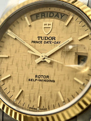 TUDOR Prince Date Day 76213 Champagne Dial Men's Two Tone Automatic Watch
