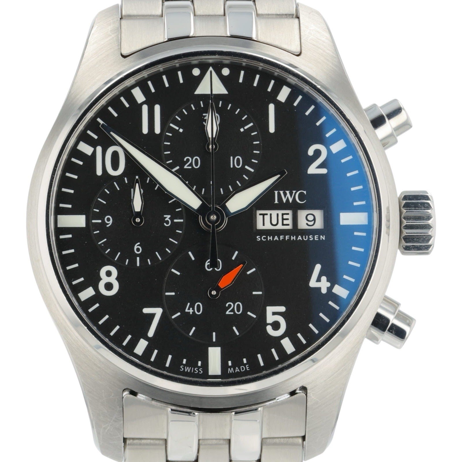 2023 IWC Pilot Chronograph Steel Black Dial 41mm Automatic Men’s Watch IW388113