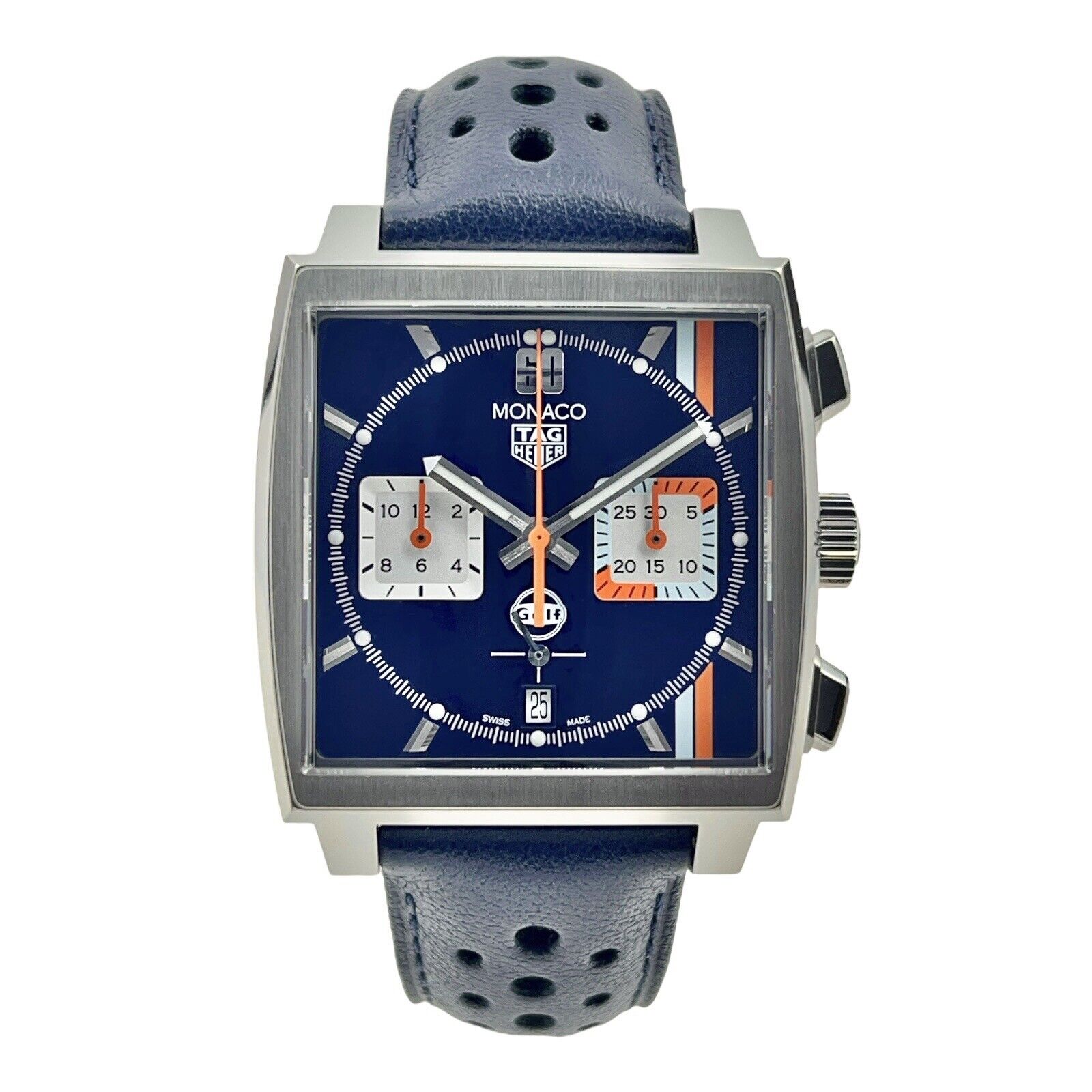 2022 Tag Heuer Monaco X Gulf 39mm CBL2115 Automatic Men's Watch - Box/Papers