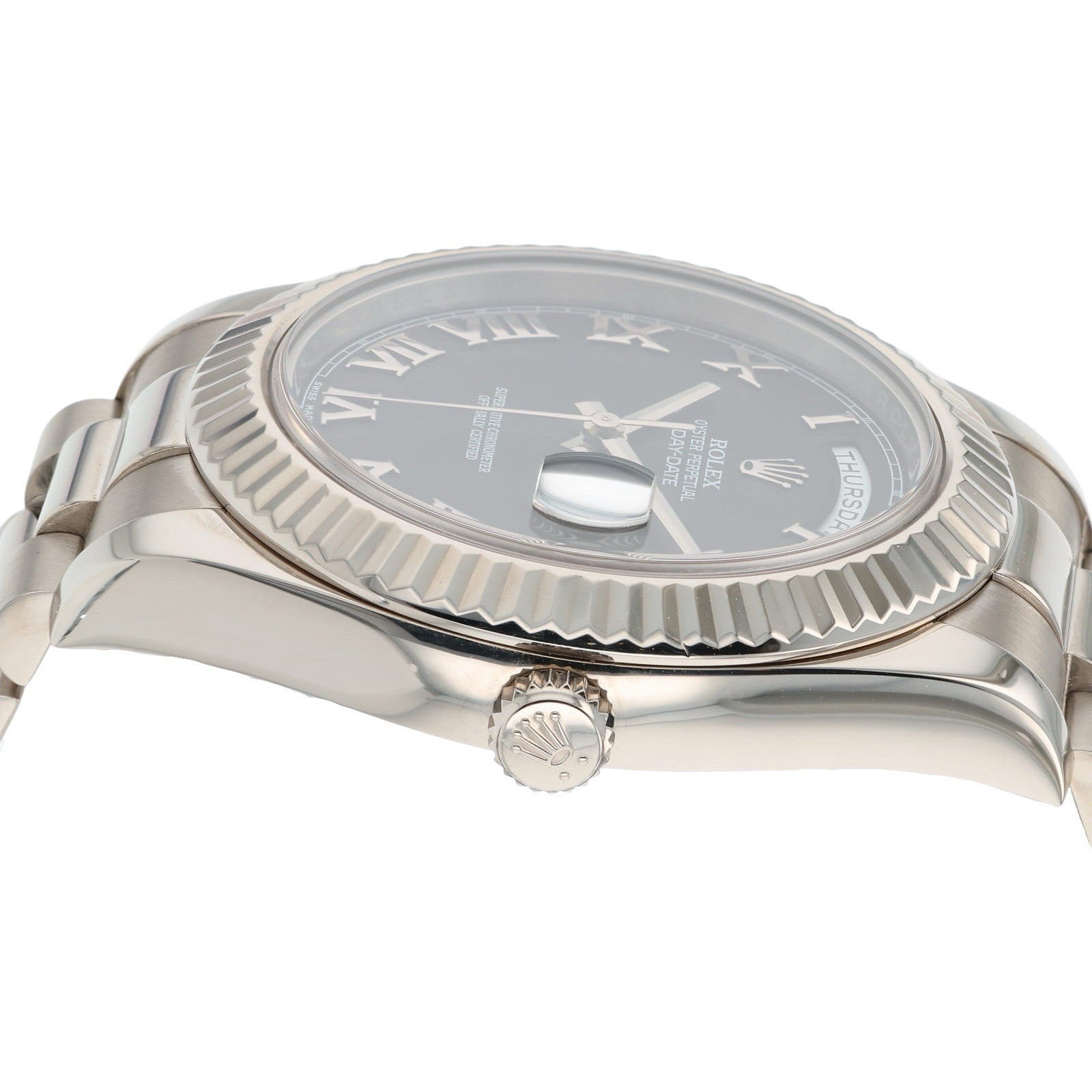 Rolex Day-Date II 18k White Gold Black Dial 41mm Automatic Men’s Watch 218239