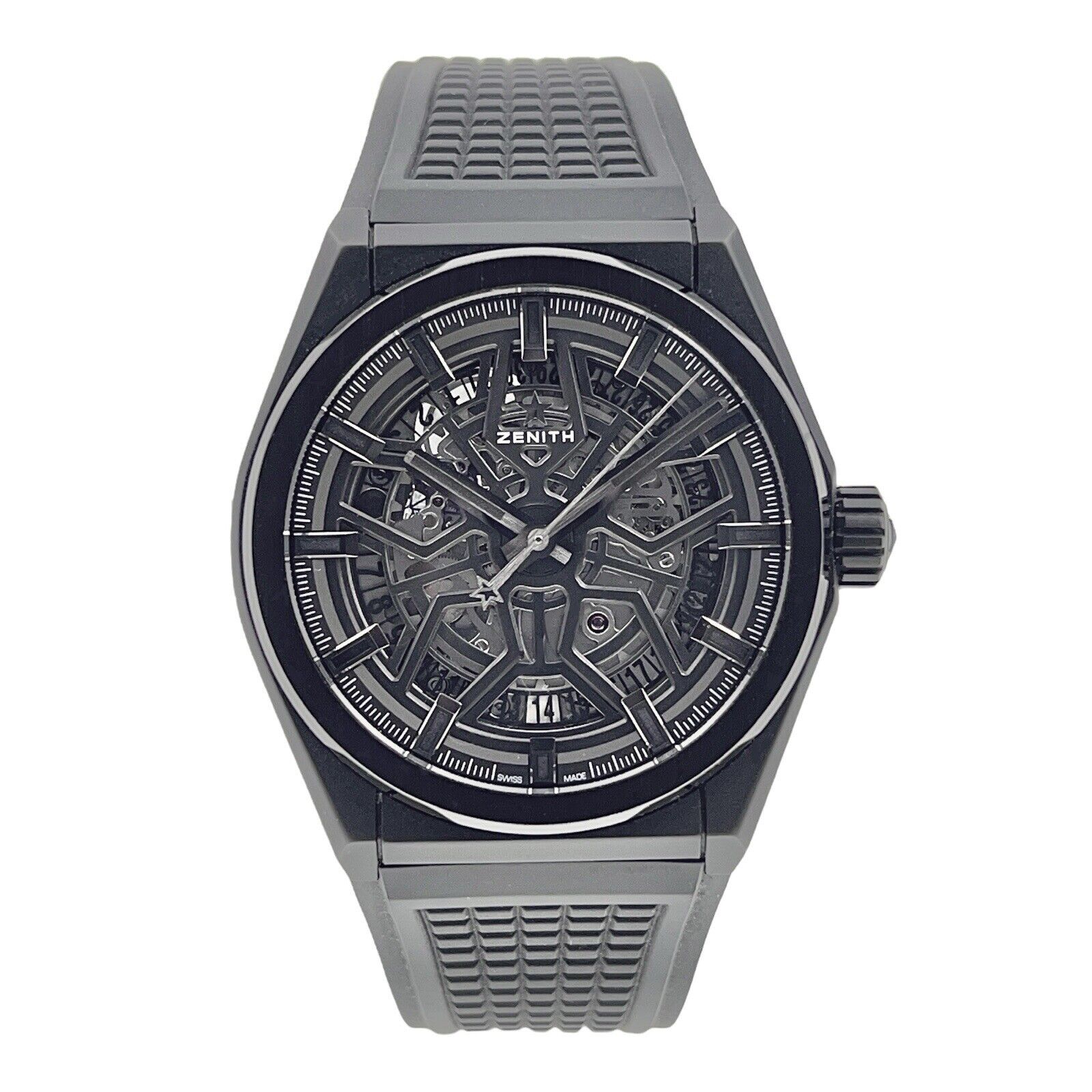 Zenith Defy Skeleton Black Ceramic 41mm Men’s Watch 49.9000.670 - Box/Papers