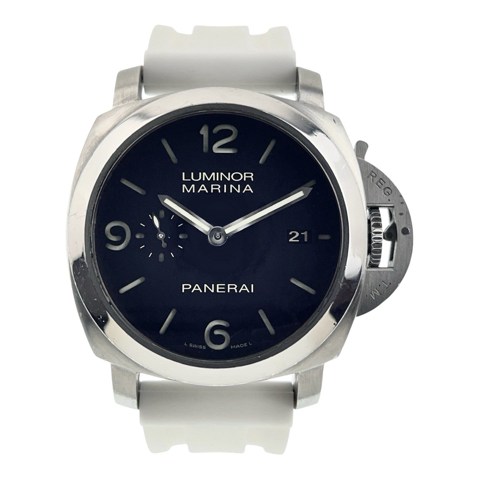 Panerai Luminor Marina Steel Black Dial 44mm Automatic Mens Watch PAM00312