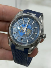 2021 Omega Seamaster GMT Aqua Terra Worldtimer Blue Dial 220.12.43.22.03.001