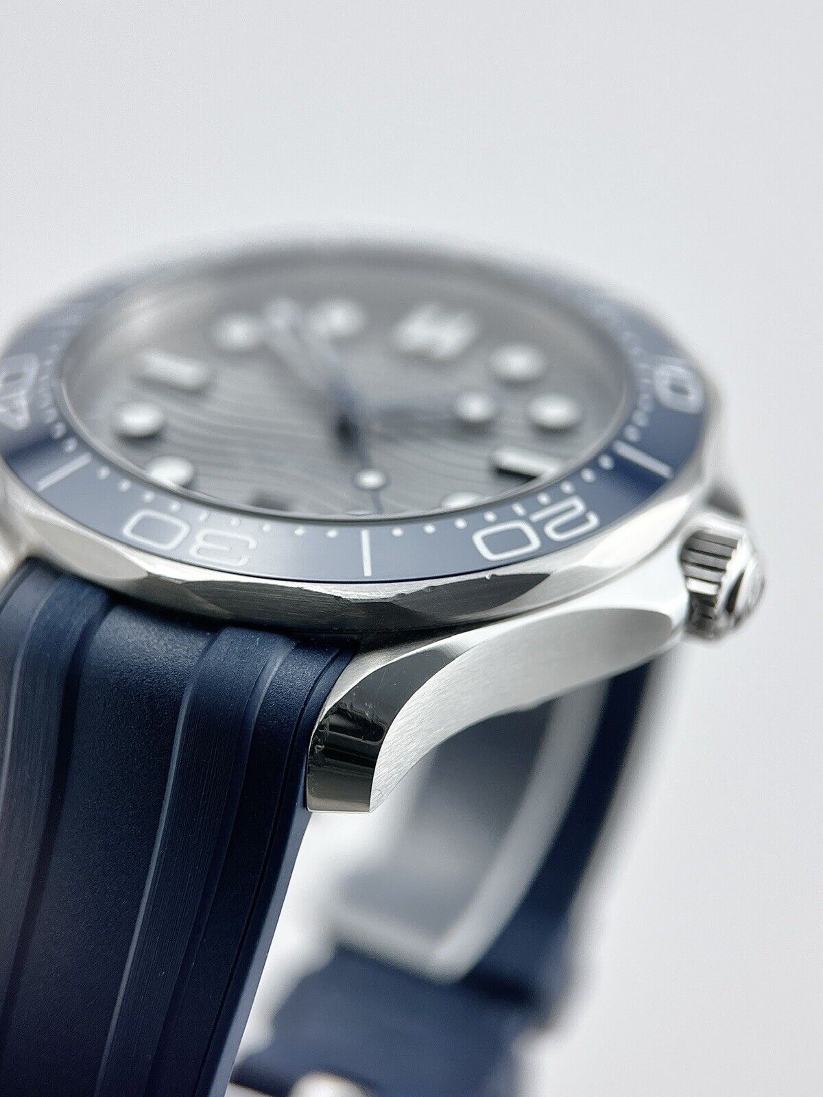 2022 Omega Seamaster 300m Blue Grey Wave Dial 42mm 210.32.42.20.06.001  - B/P