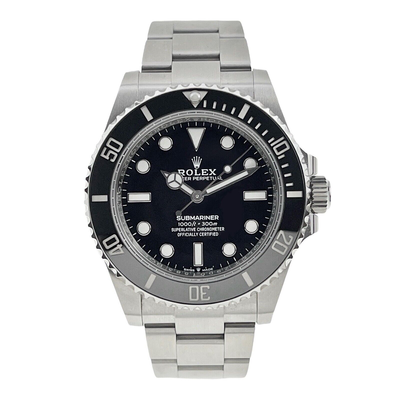 2022 Rolex Submariner No Date Steel Black 41mm Automatic Men’s Watch 124060