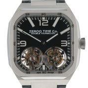 Zeroo Time The Gemini Double Tourbillon Steel Black Dial 45mm Manual ZDT001SBK