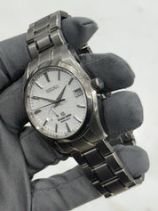 2016 Grand Seiko Spring Drive Snowflake Titanium 41mm Watch SBGA011 W/ Paper