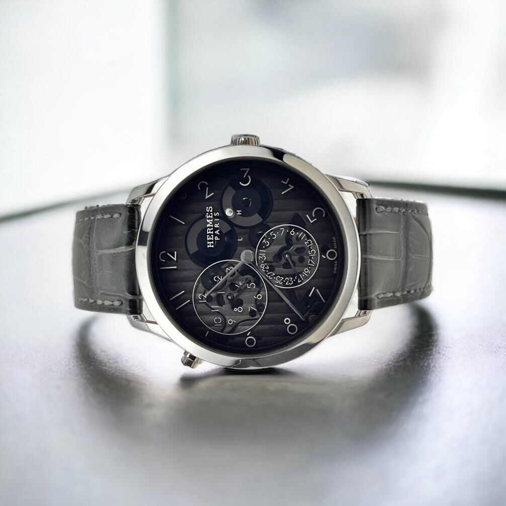 2022 Hermes Slim d'Hermes Watch Auto Platinum Men 39mm W054192WW00 - Box/Papers