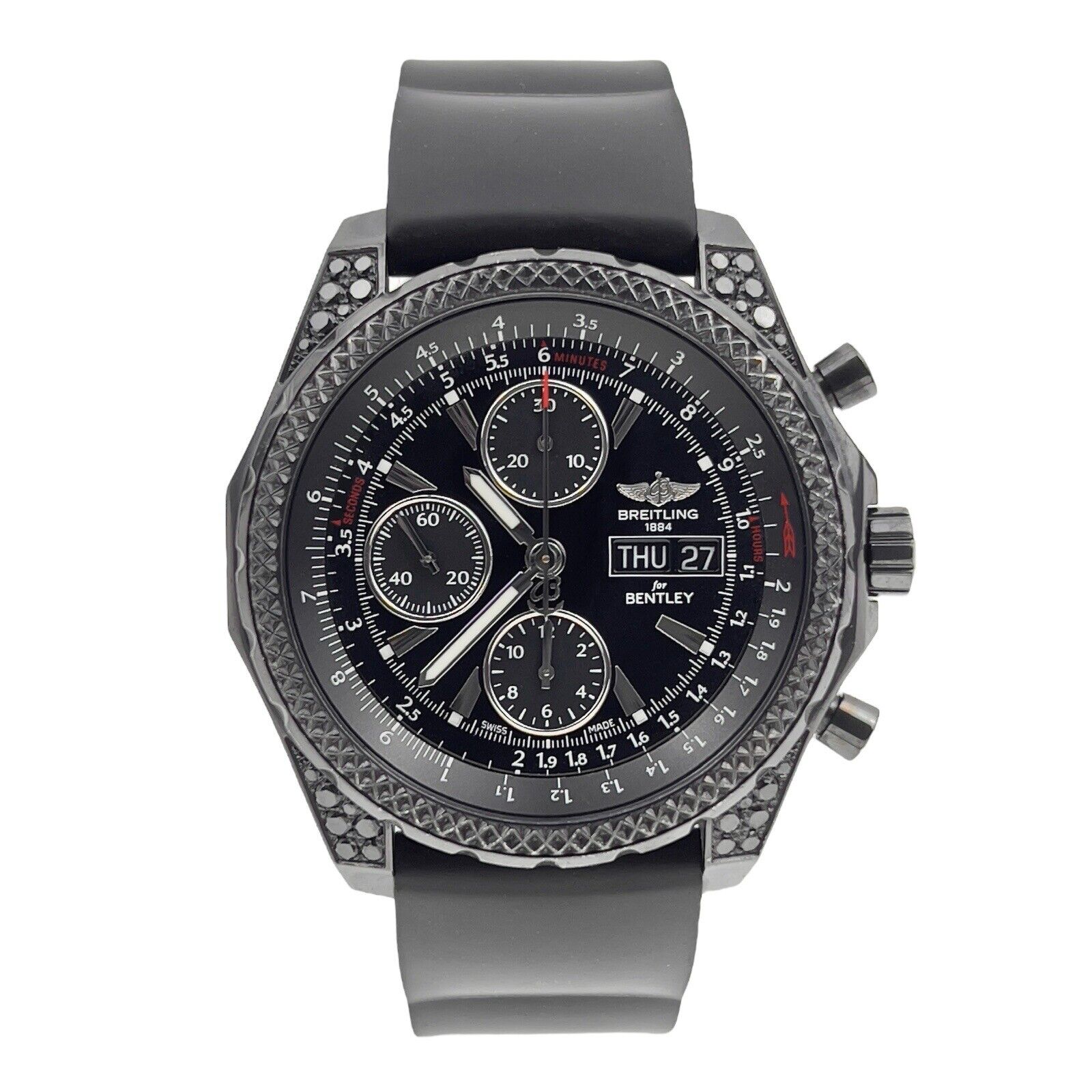 Breitling Bentley Black Diamond Stainless Steel 45mm Automatic