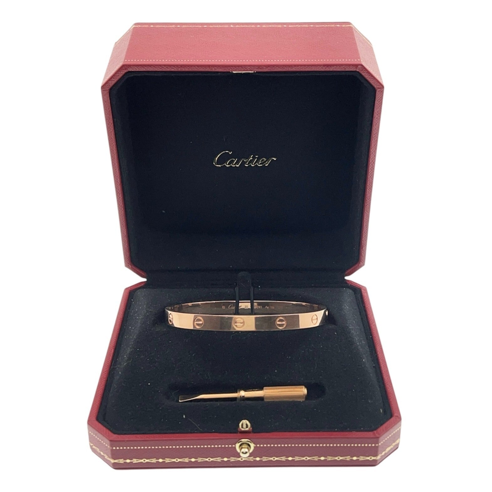 Cartier Love Bracelet 18K Rose Gold Size 20cm Authentic with