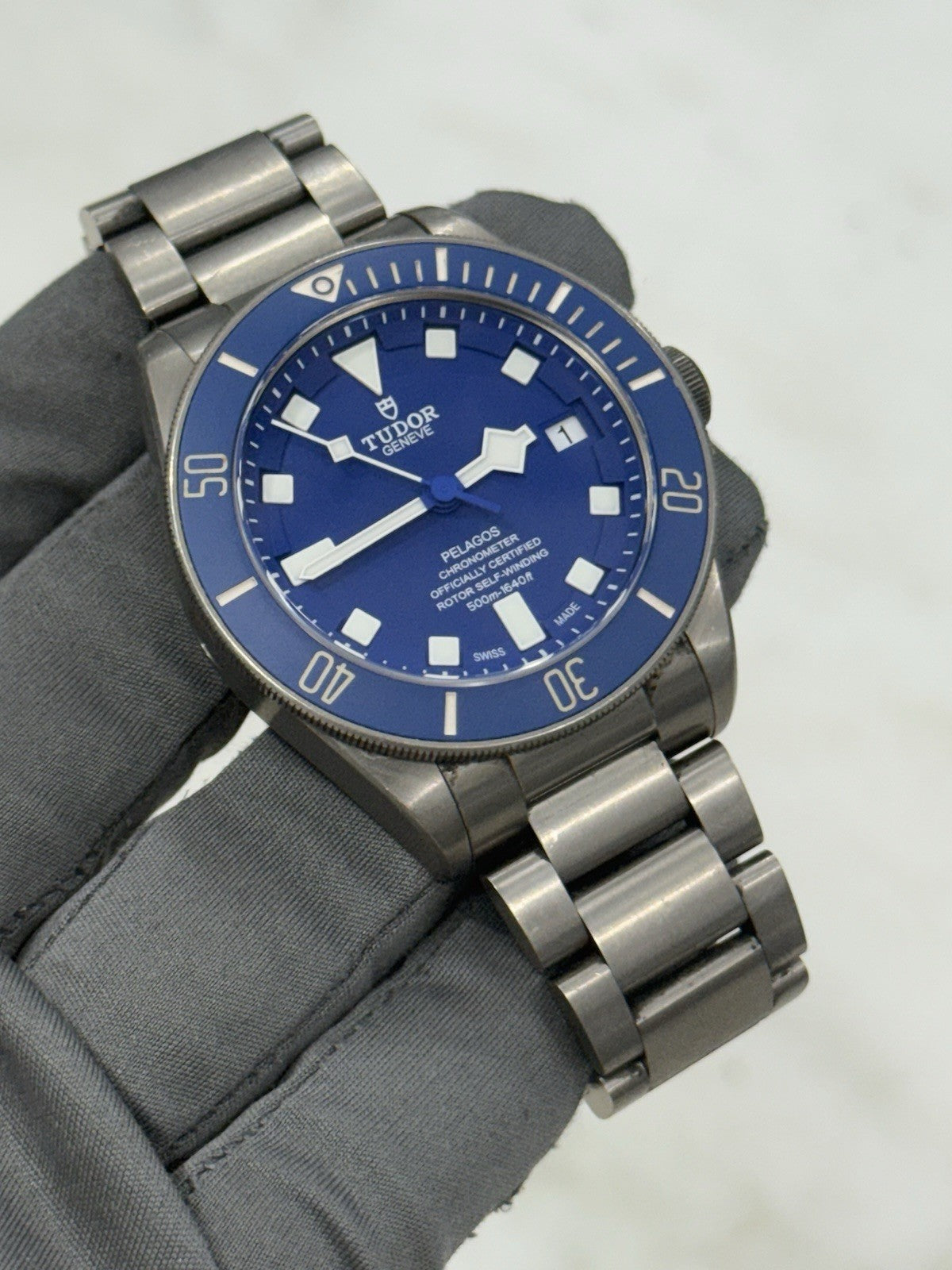 2019 Tudor Pelagos Titanium 42mm Watch Blue Dial 25600TB Automatic Watch
