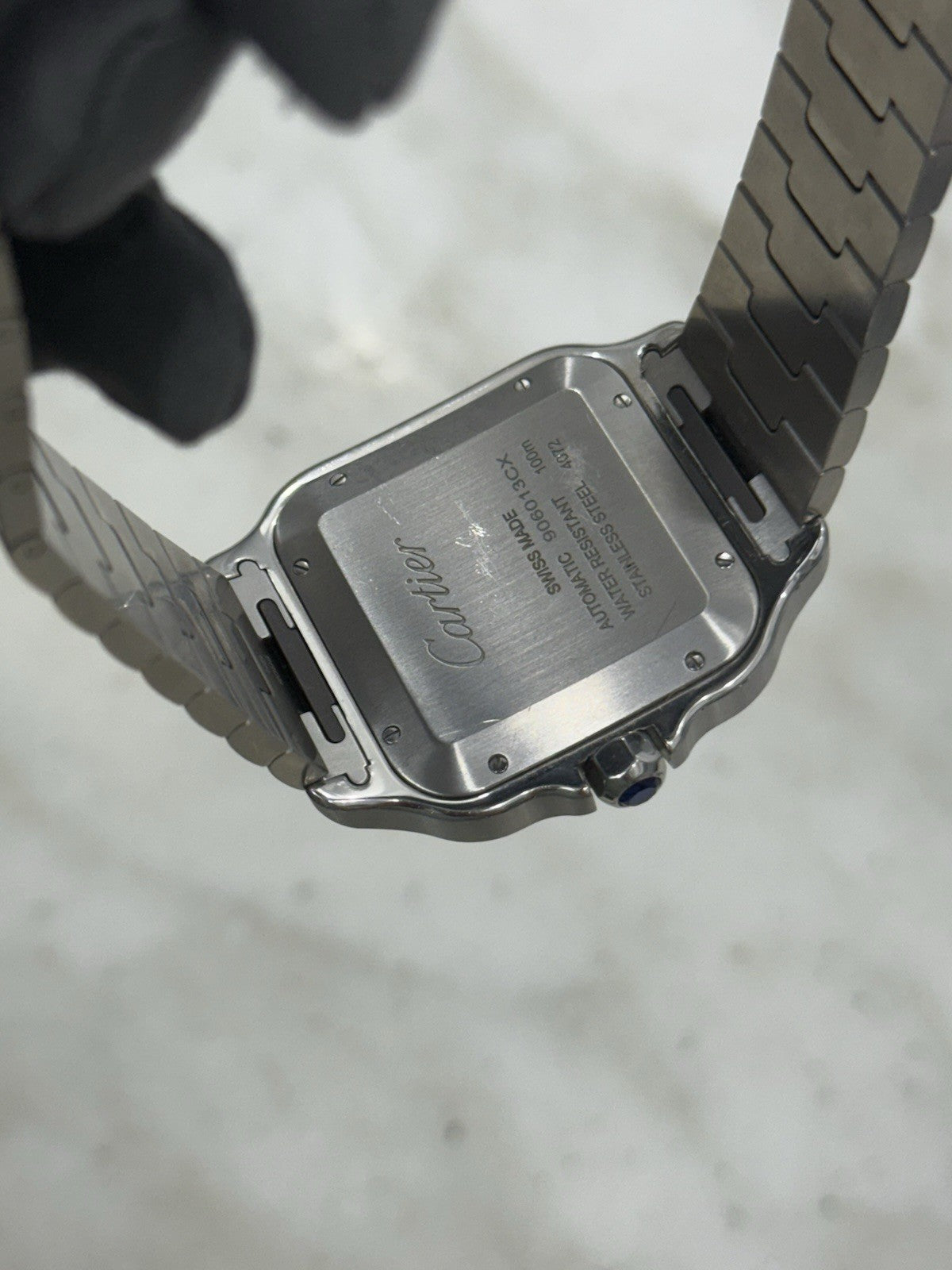 2023 Cartier Santos Large Steel Silver Dial 39mm Automatic Men's Watch WSSA0018