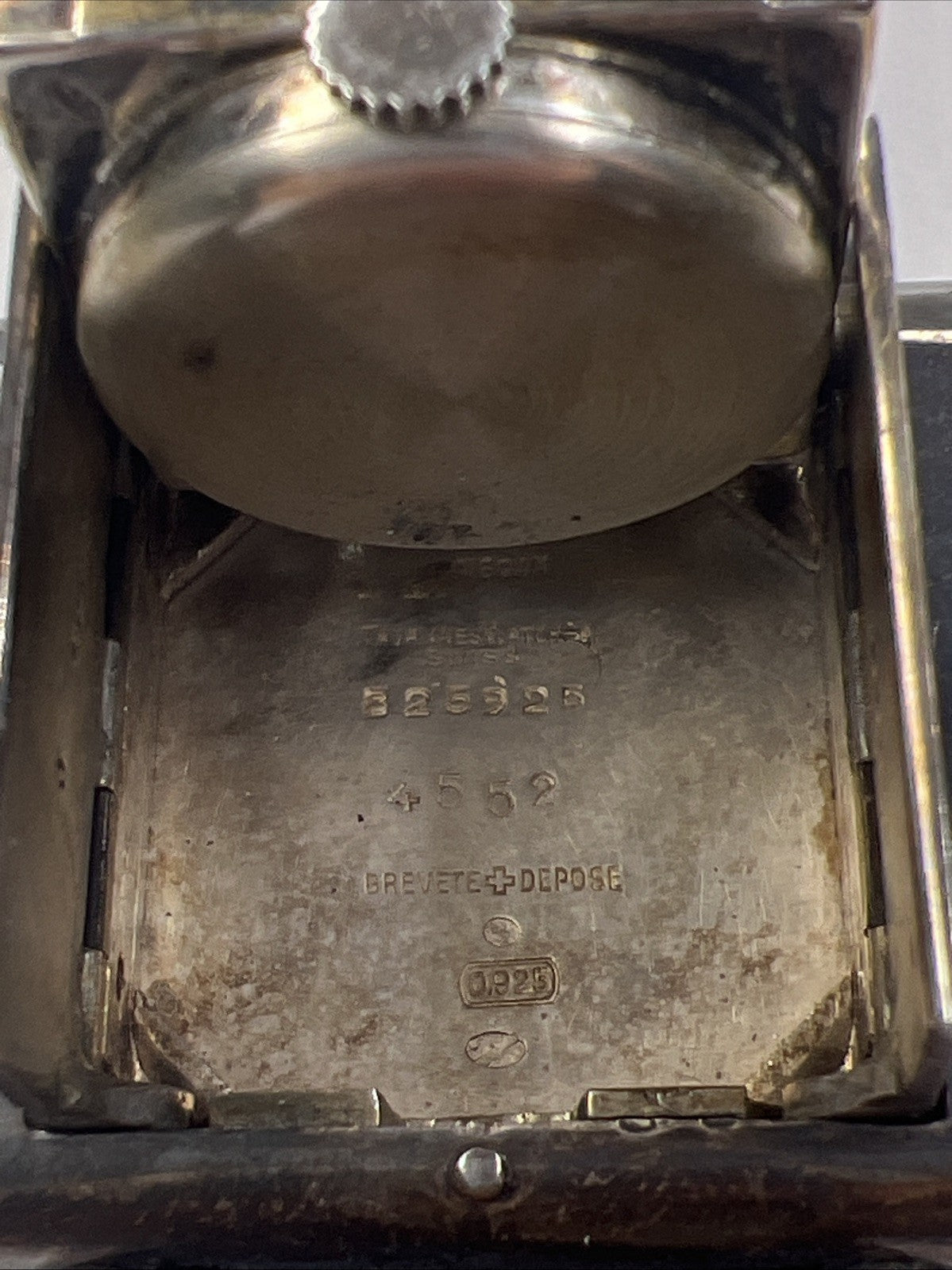 Tavannes Watch Swiss Sterling 925 Case Opens Closes Wrist To Clock -PARTS REPAIR