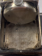 Tavannes Watch Swiss Sterling 925 Case Opens Closes Wrist To Clock -PARTS REPAIR