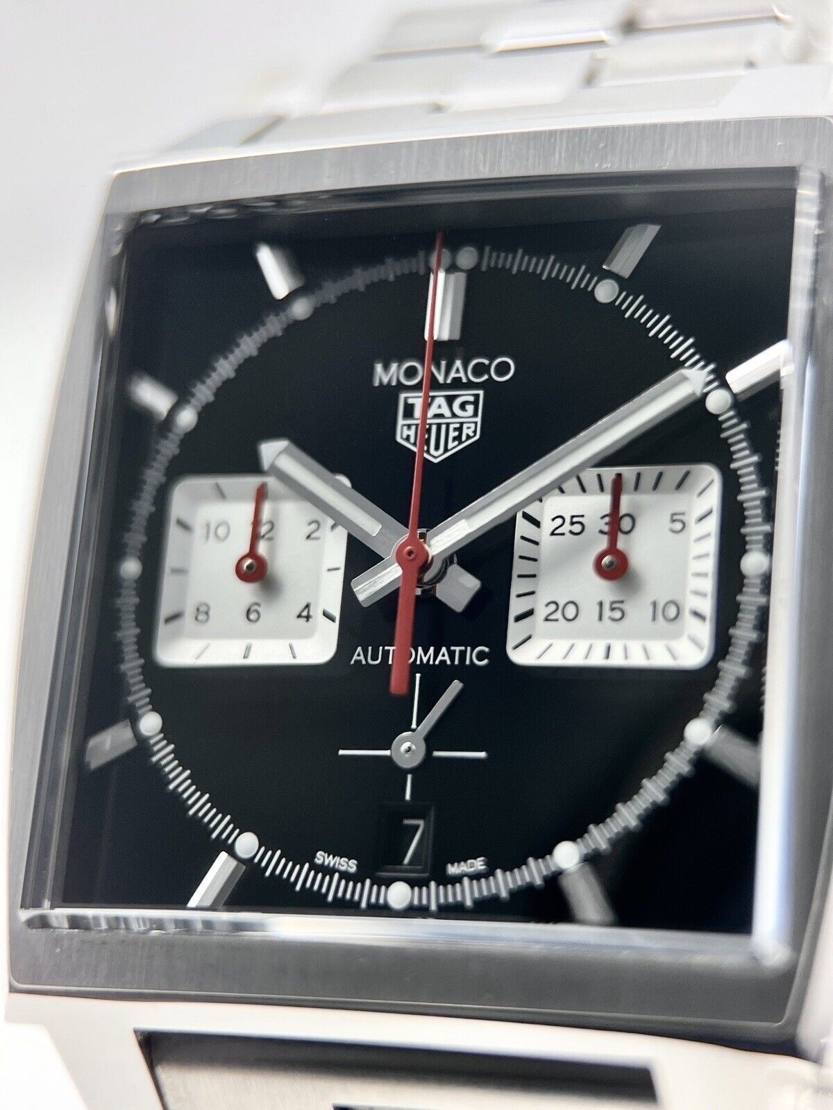 2022 TAG Heuer Monaco Black Automatic Men's Bracelet Watch - CBL2113 W/ B&P