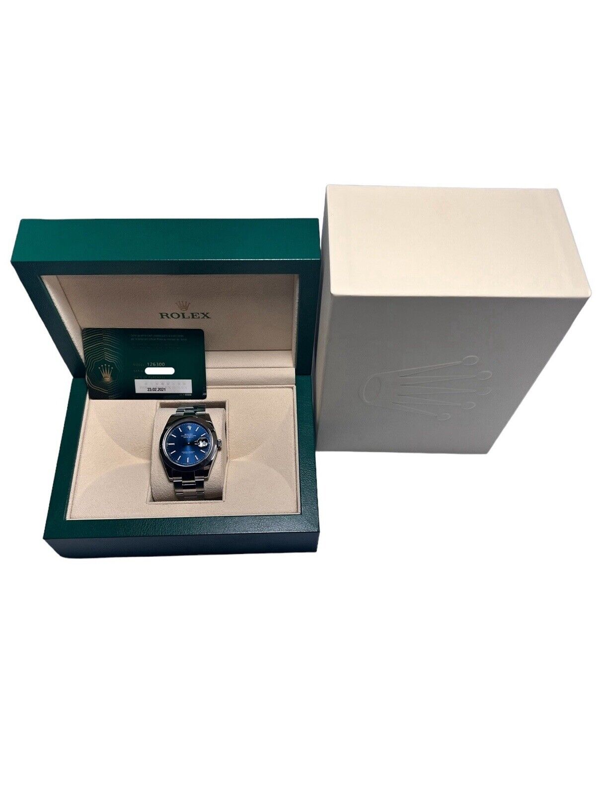 2021 Rolex Datejust Stainless Steel Blue 41mm Automatic Men’s Watch 126300