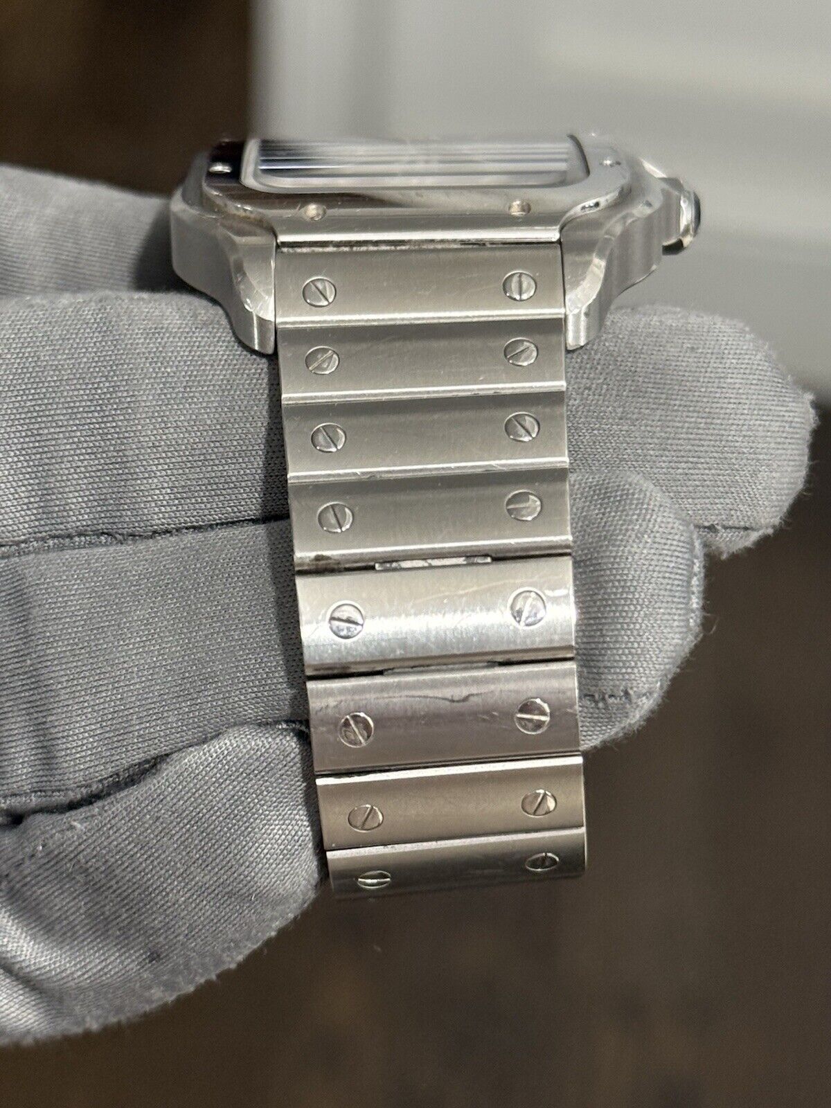 2022 Cartier Santos Steel Blue Dial Large Automatic Men’s Watch WSSA0030