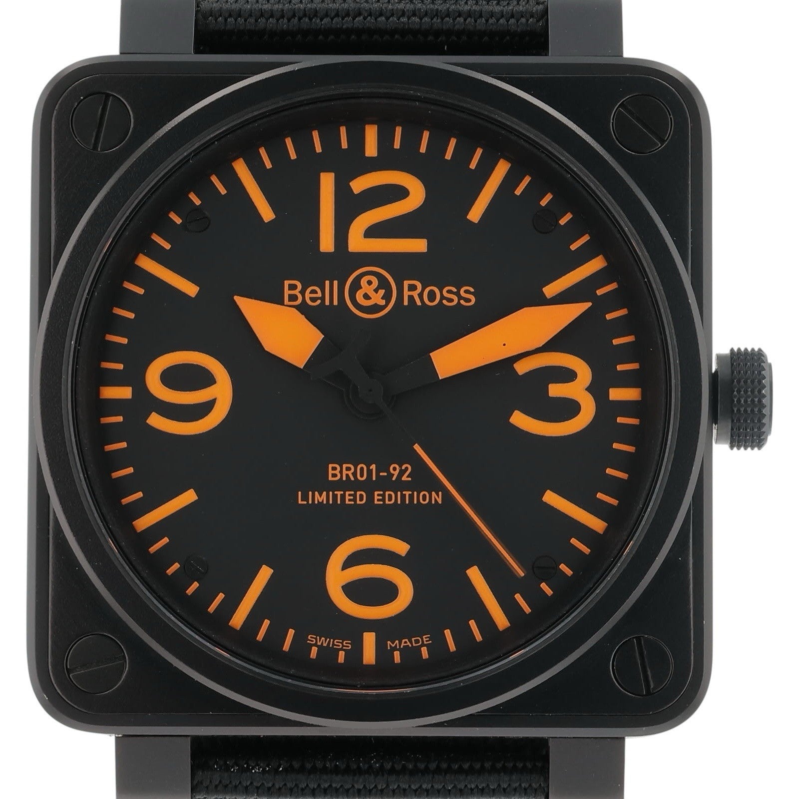 Bell & Ross BR 01-92  Stainless Steel Orange Dial 46mm Automatic Men’s BR01-92