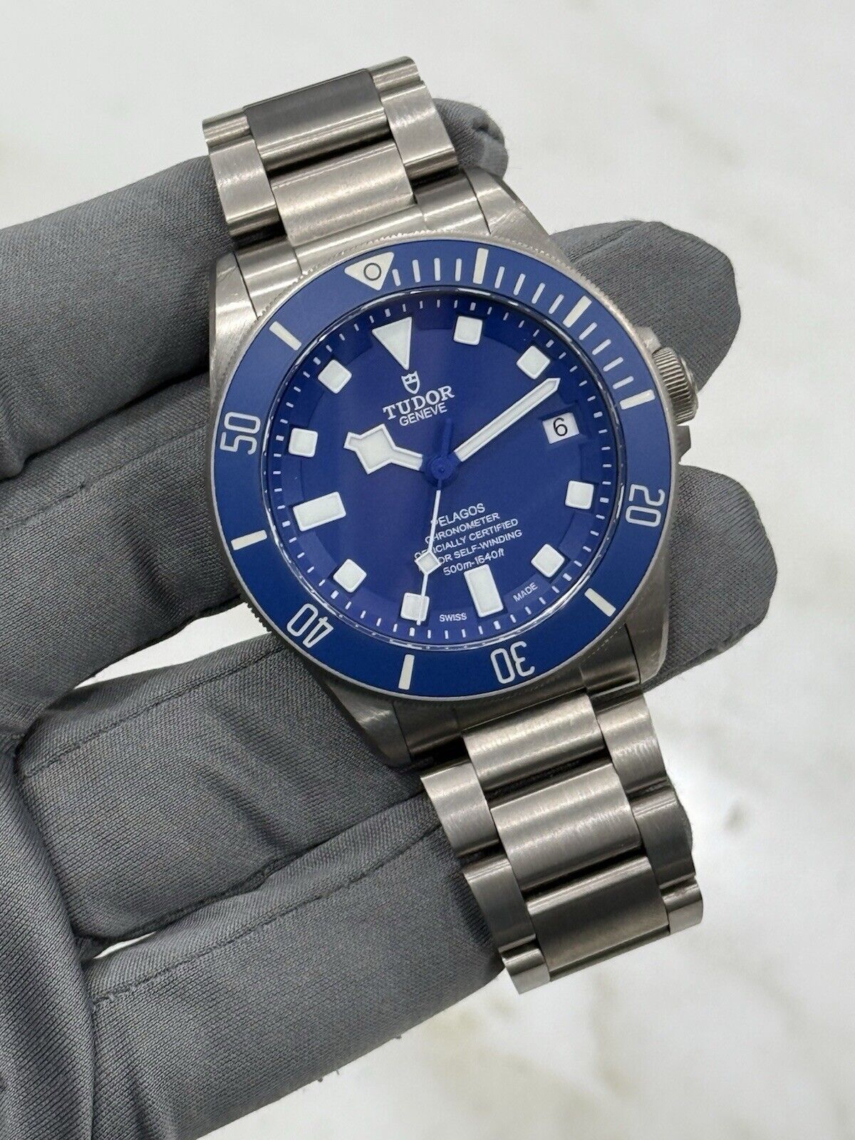 2021 Tudor Pelagos BLUE Titanium 42mm 25600TB Automatic Dive Date Watch
