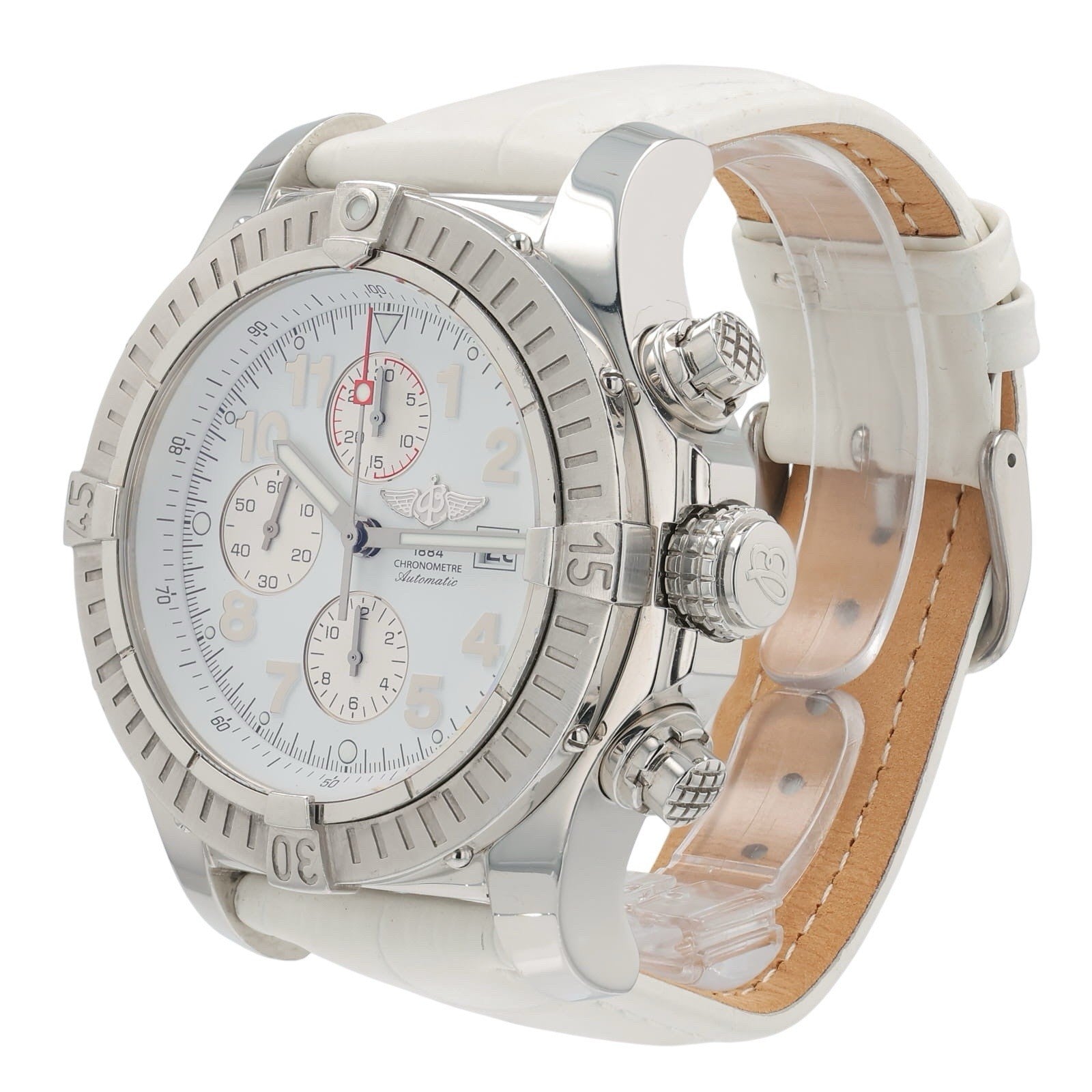 Breitling Super Avenger Stainless Steel White Dial 48mm Automatic Mens A13370