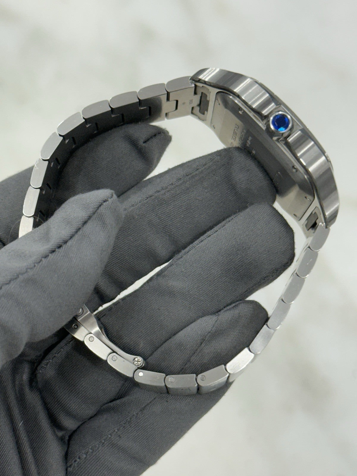 2023 Cartier Santos Large Steel Silver Dial 39mm Automatic Men's Watch WSSA0018