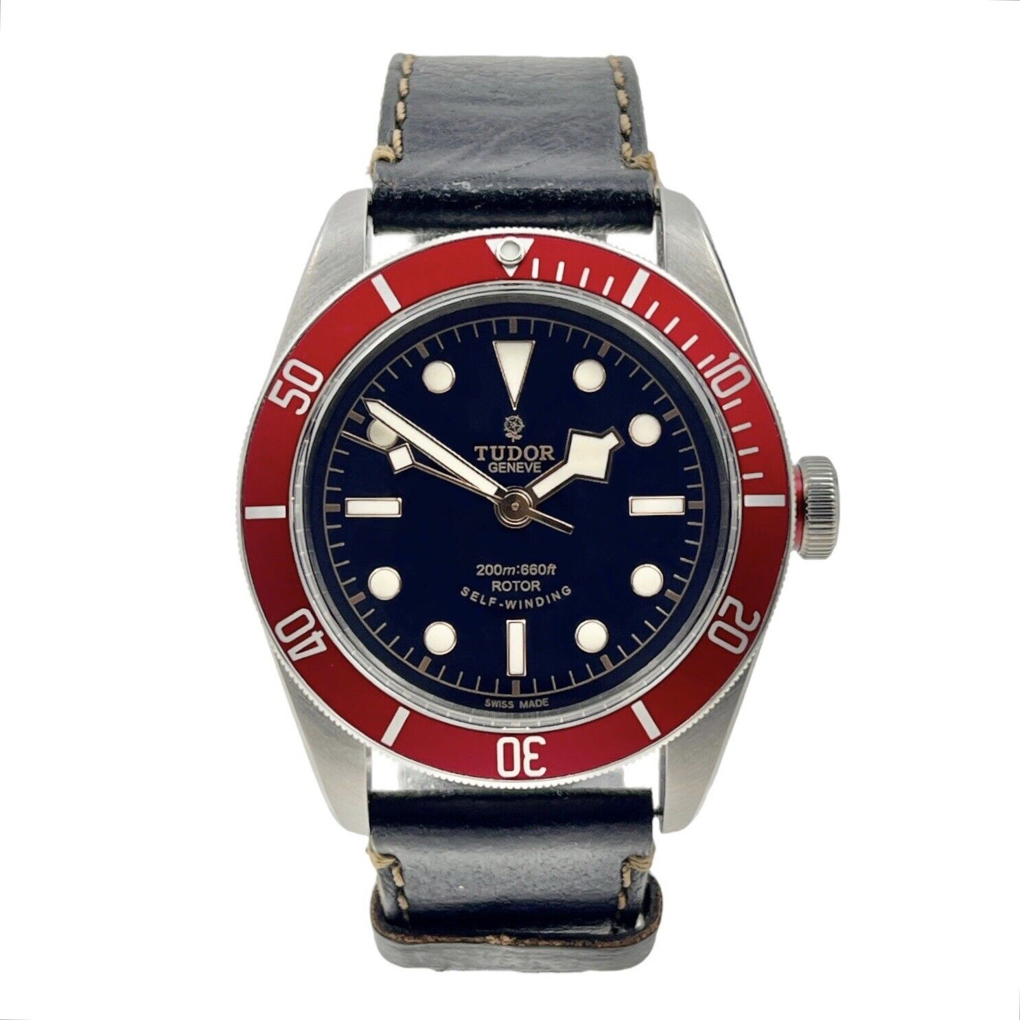 TUDOR Heritage Black Bay Smiley 79220R Red Bezel Automatic Men's