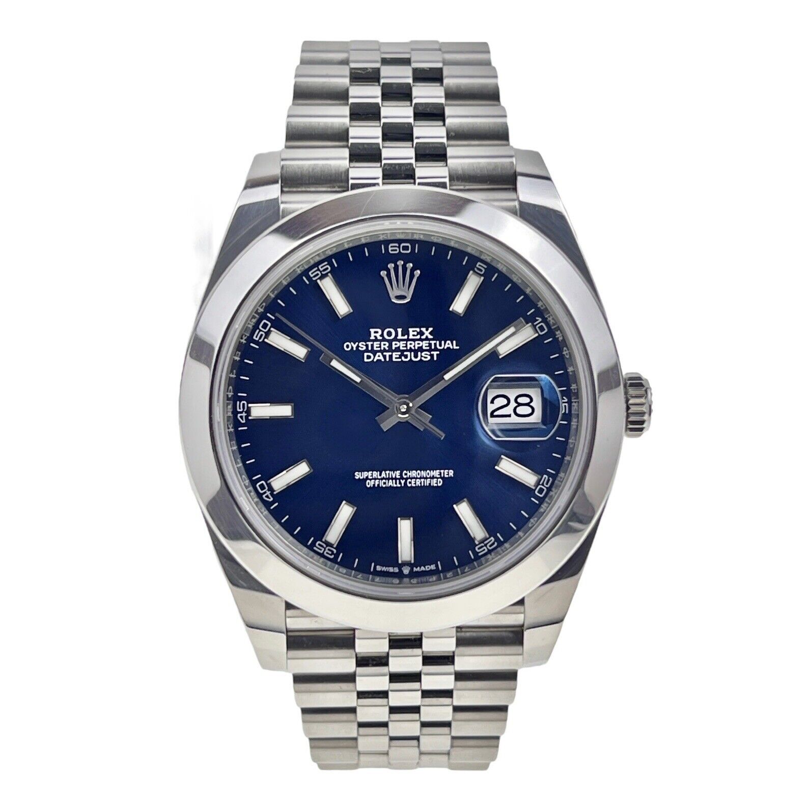 Rolex Datejust Automatic 41mm Blue Dial 126300 Stainless -  Watch Only
