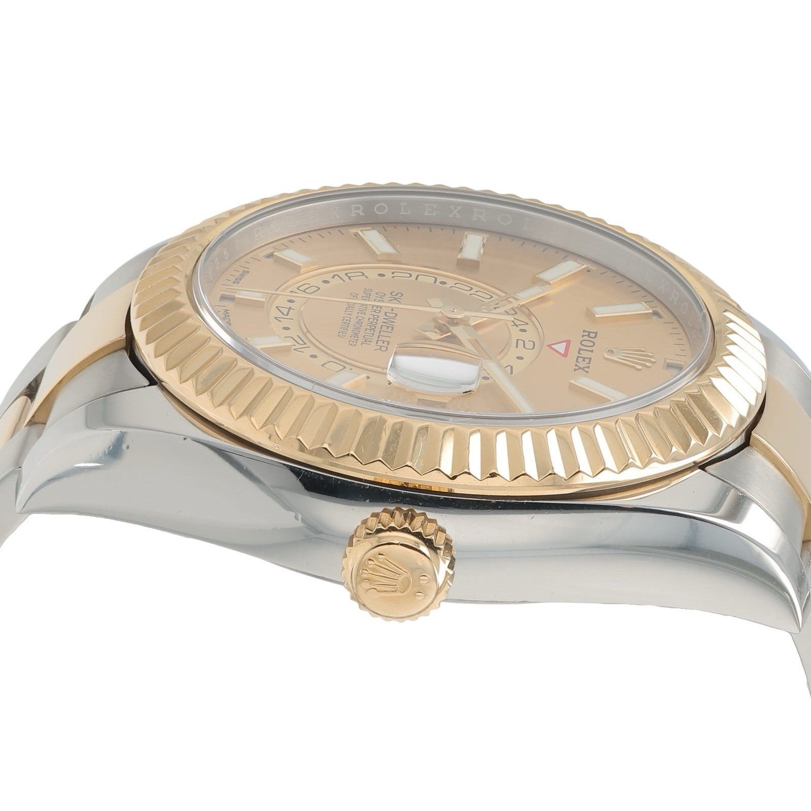 Rolex Sky-Dweller Steel & Gold Champagne Dial 42mm Automatic Men’s Watch