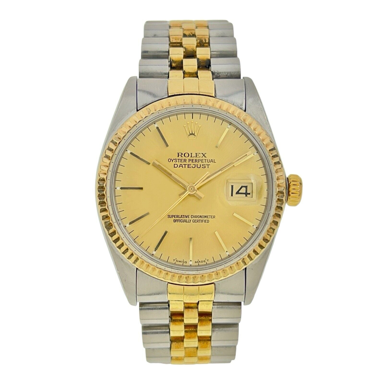 1981 Rolex Datejust 36mm Steel and Gold Automatic Jubilee Watch 16013