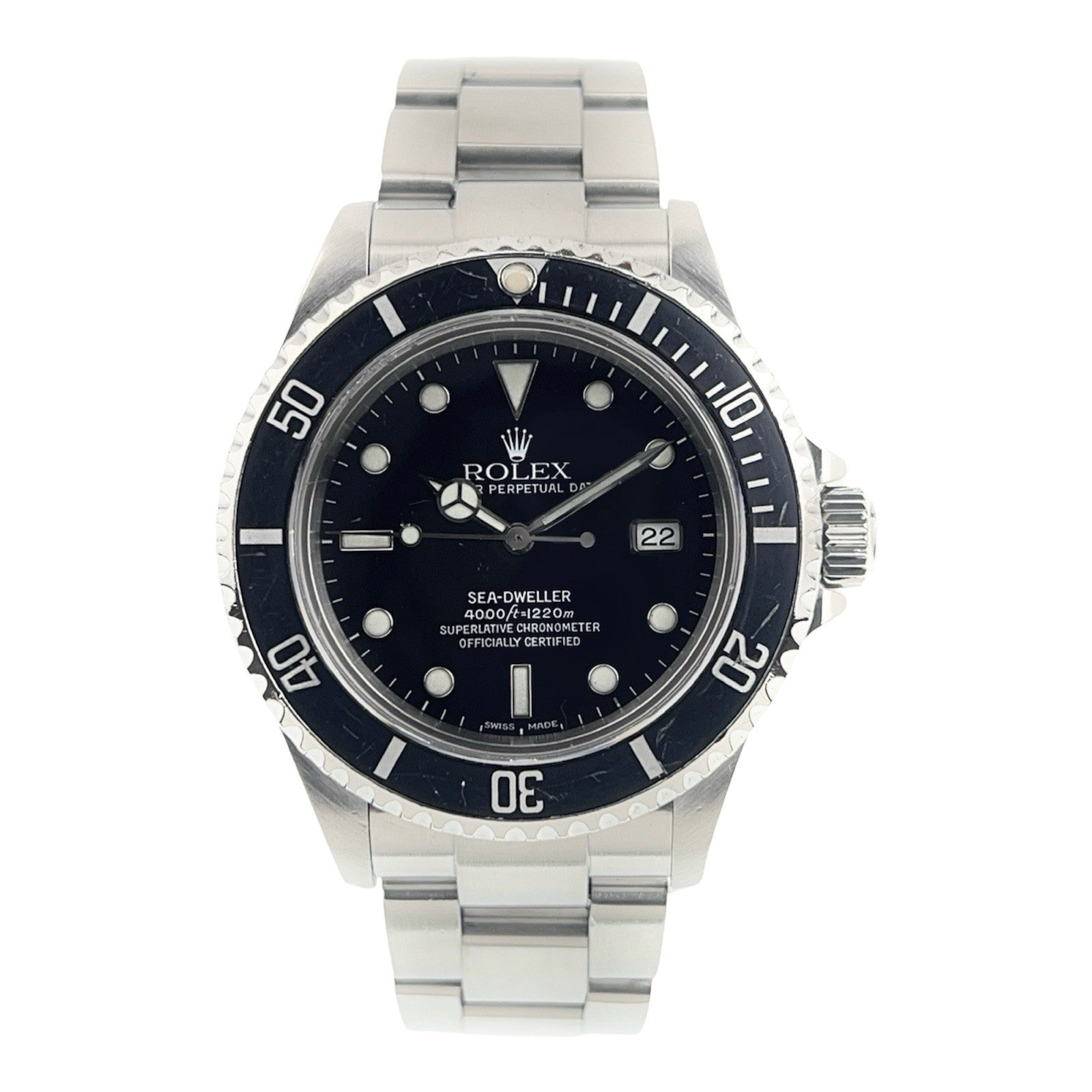 Rolex Sea-Dweller Stainless Steel Black Dial 40mm Automatic Mens Watch 16600