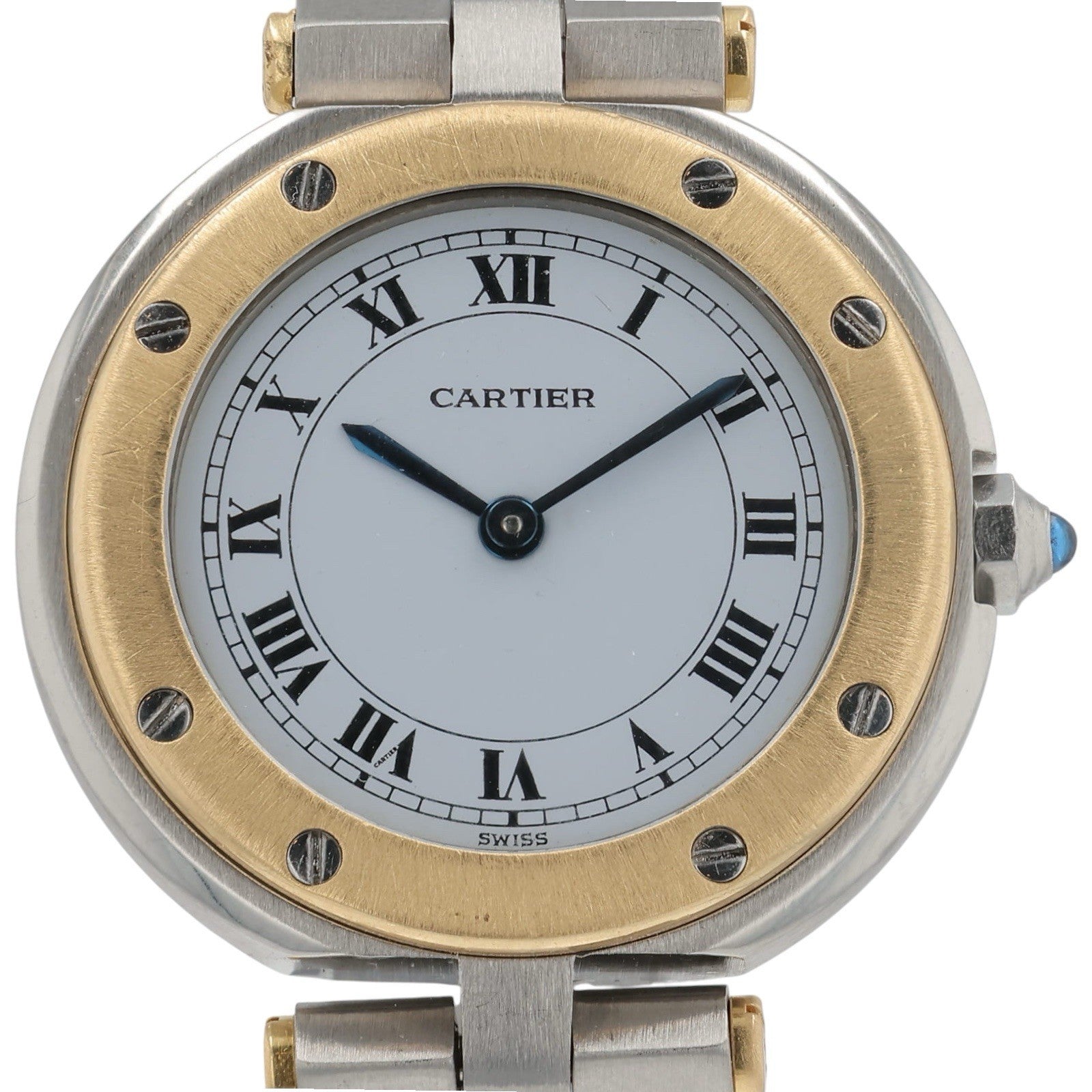 Cartier Santos Vendome Steel & Gold White Dial 27mm Quartz Women’s Watch 8191