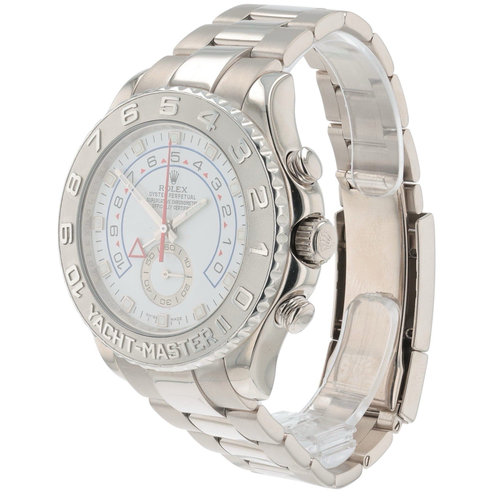 Rolex Yacht-Master II 18k White Gold 44mm White Dial Automatic Mens Watch 116689