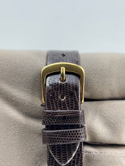 1979 Rolex Air-King 5501 Silver Stick Dial Leather Strap 34mm Automatic Watch