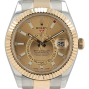 Rolex Sky-Dweller Steel & Gold Champagne Dial 42mm Automatic Men’s Watch