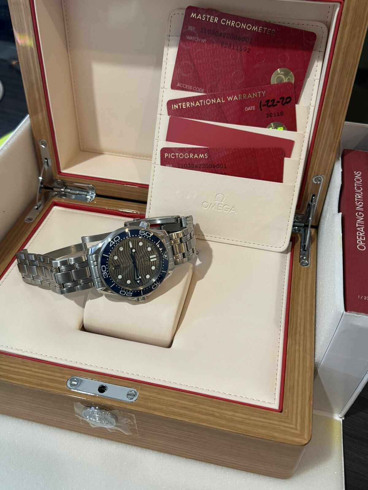 2020 Omega Seamaster Diver 300M Mens Watch 210.30.42.20.06.001 - Box/Papers