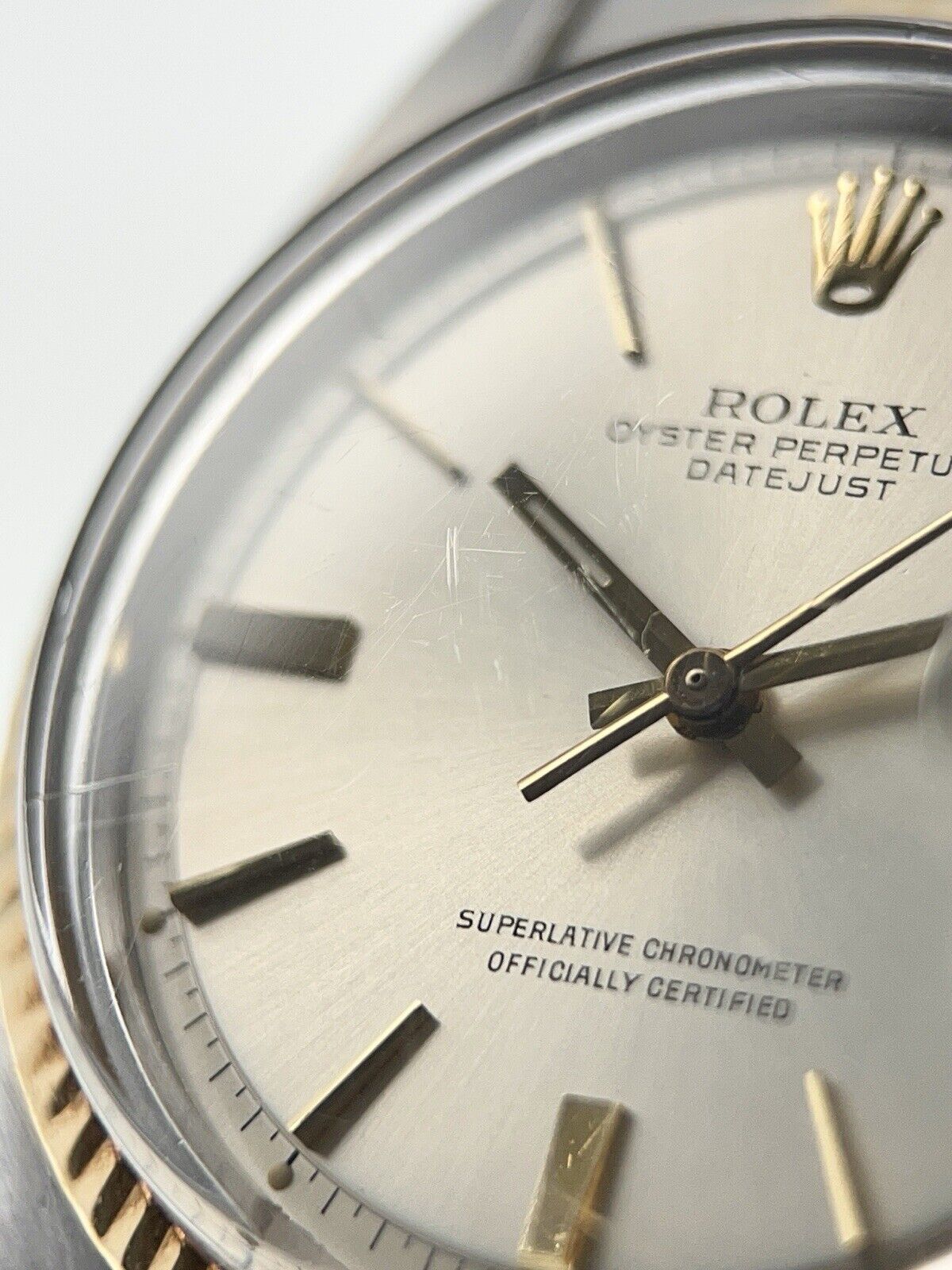 1968 Rolex Datejust Two Tone 36mm Silver Dial Automatic Men’s Watch 1601