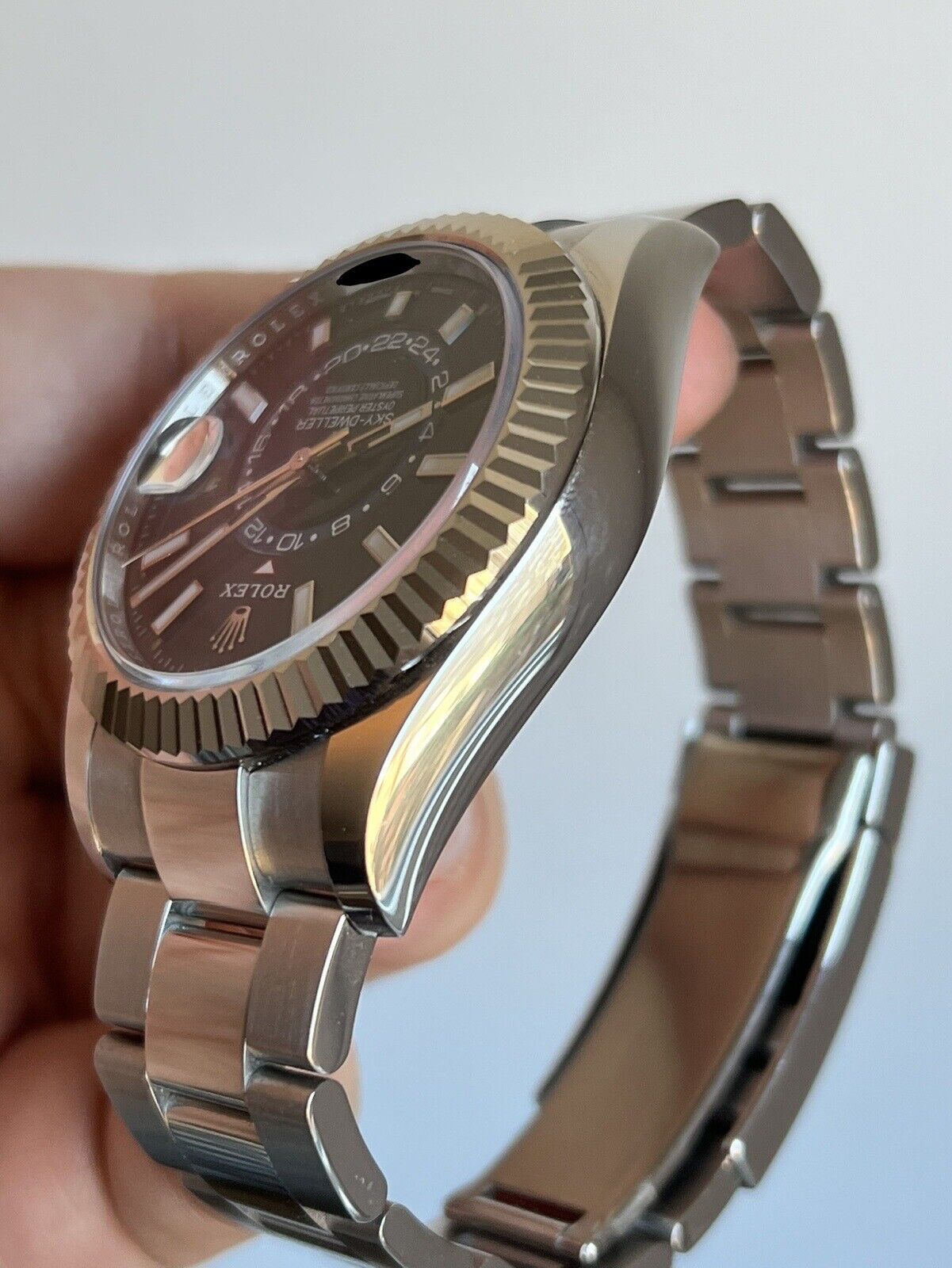 2021 Rolex Skydweller Blue Men's Watch 326934 Oyster Bracelet W/ Box & Papers