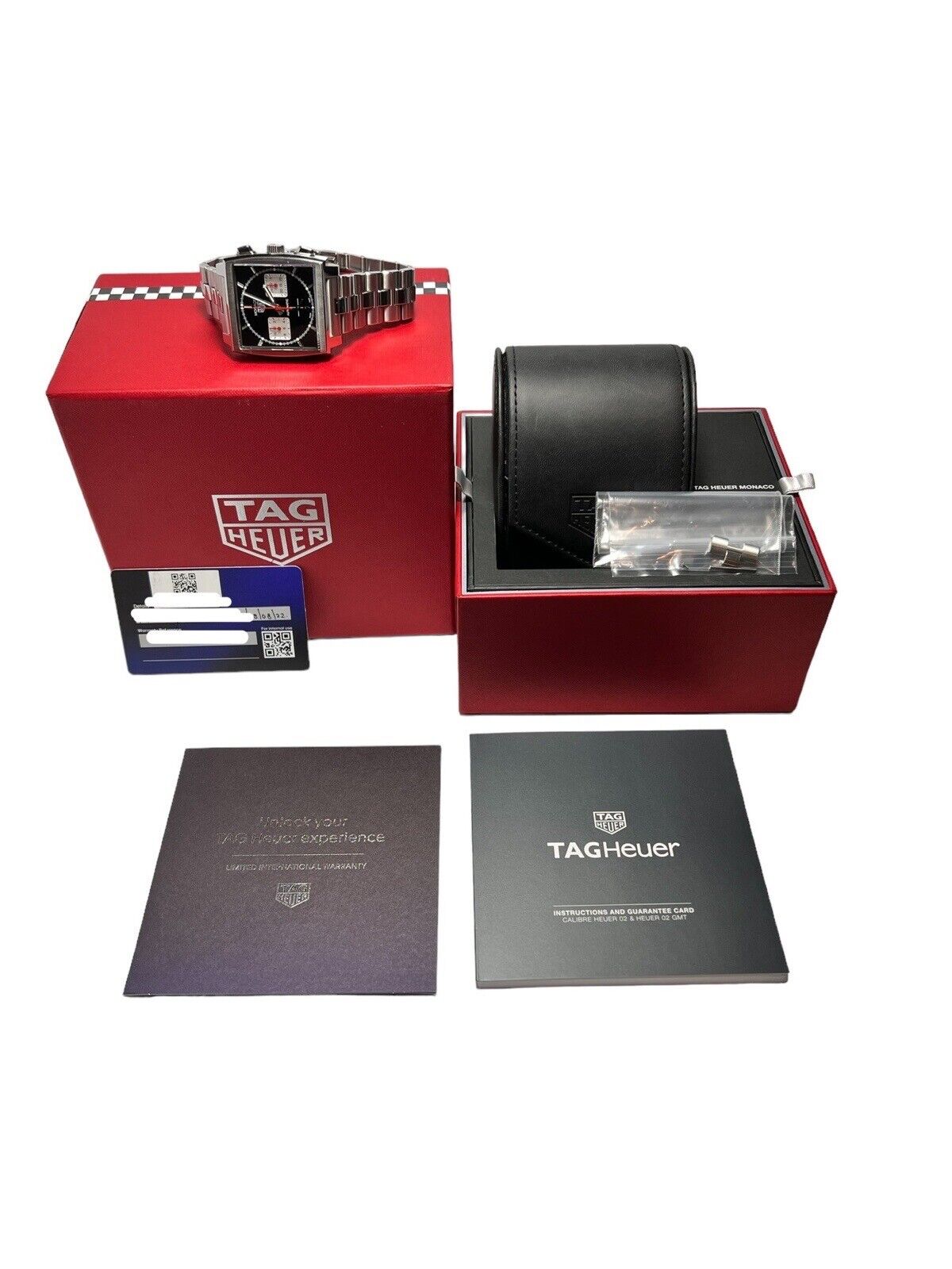 2022 TAG Heuer Monaco Black Automatic Men's Bracelet Watch - CBL2113 W/ B&P