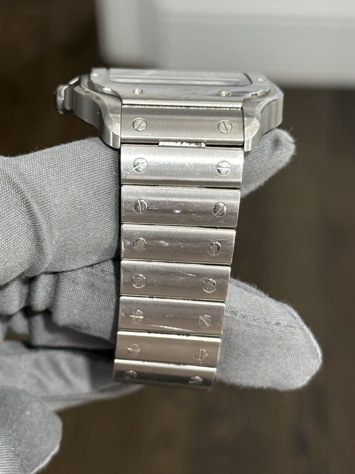 2022 Cartier Santos Steel Blue Dial Large Automatic Men’s Watch WSSA0030