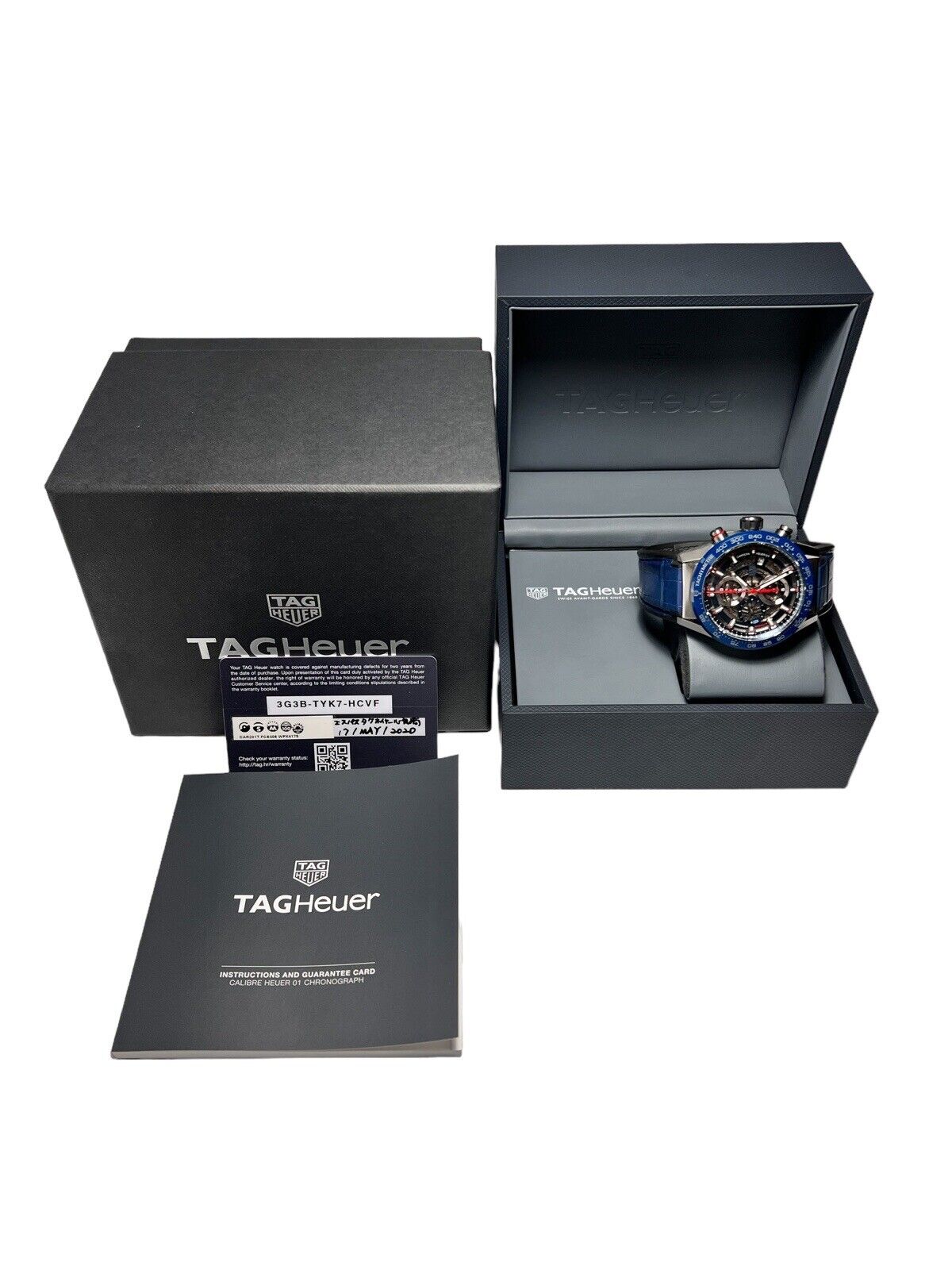 2020 Tag Carrera Caliber Heuer 01 CAR201T Men's Watch 43mm - Box And Papers