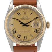 Rolex Datejust Steel & Gold Buckley Dial 36mm Automatic Men's Watch 16013