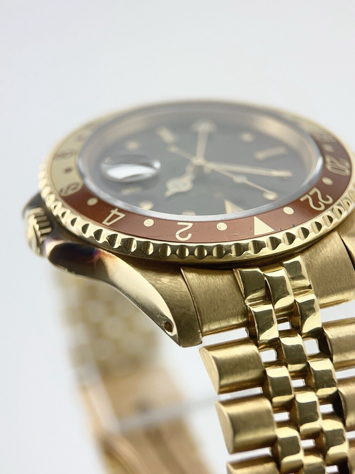 Rolex GMT Master Rootbeer 18k Gold Brown Dial 40mm Automatic Watch 16718 (Trade for AA included)