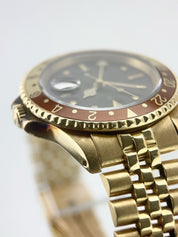 Rolex GMT Master Rootbeer 18k Gold Brown Dial 40mm Automatic Watch 16718 (Trade for AA included)