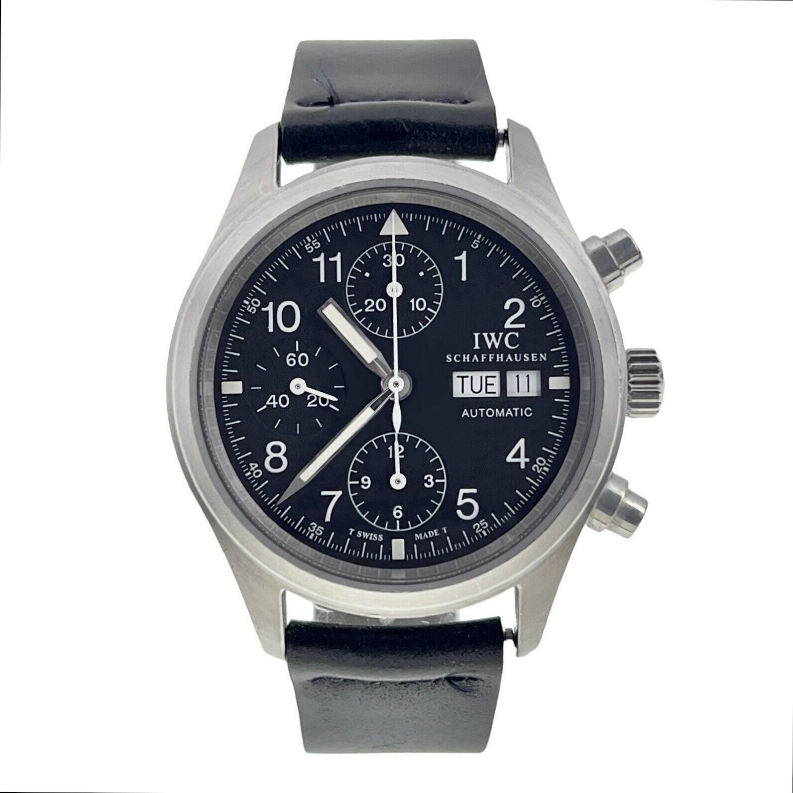 IWC Pilot Chronograph Day Date Steel 39mm Automatic Men s Watch IW3706 Birmingham Luxury Watches