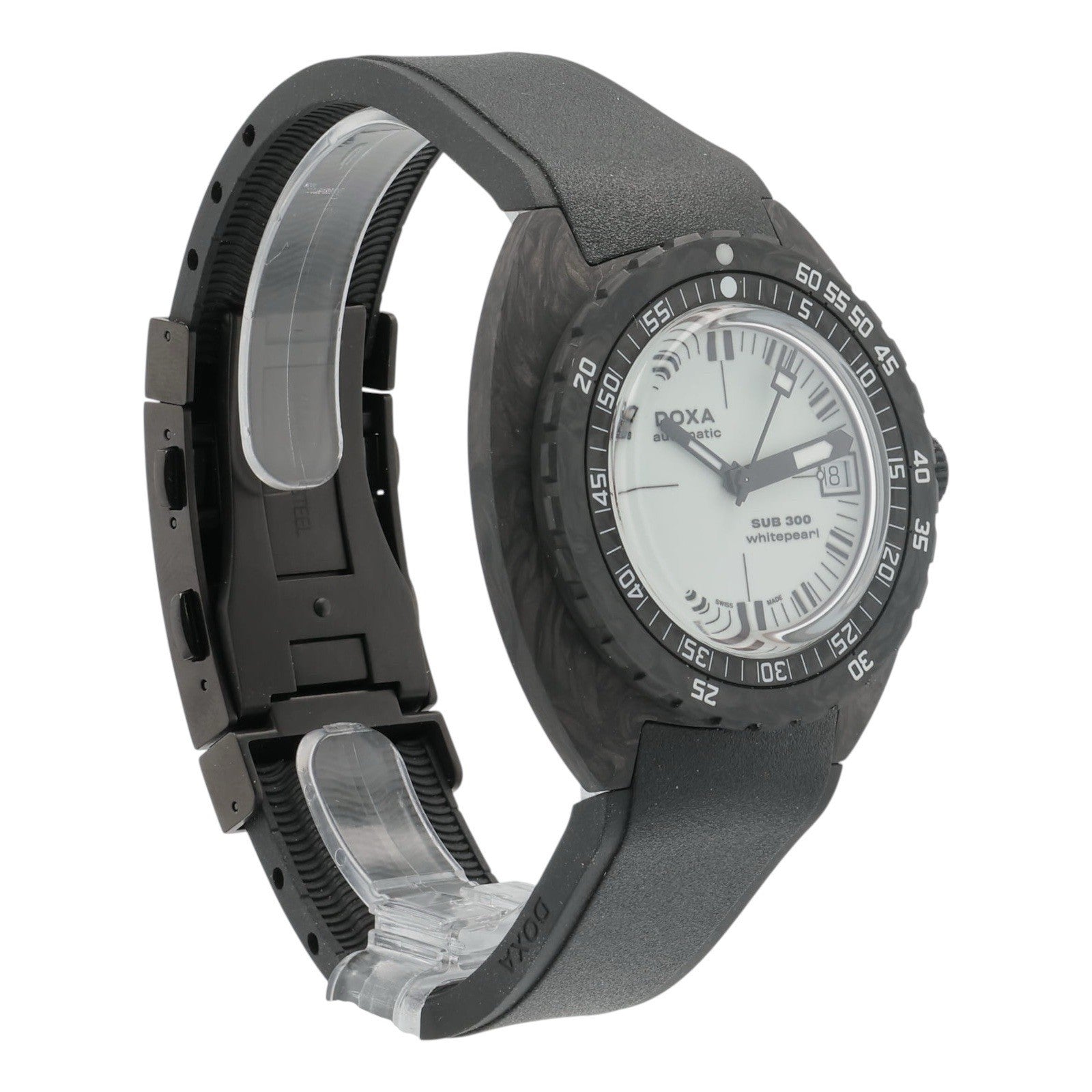 Doxa Sub Carbon White Dial 42.5mm Automatic Movement Men’s Watch Sub 300