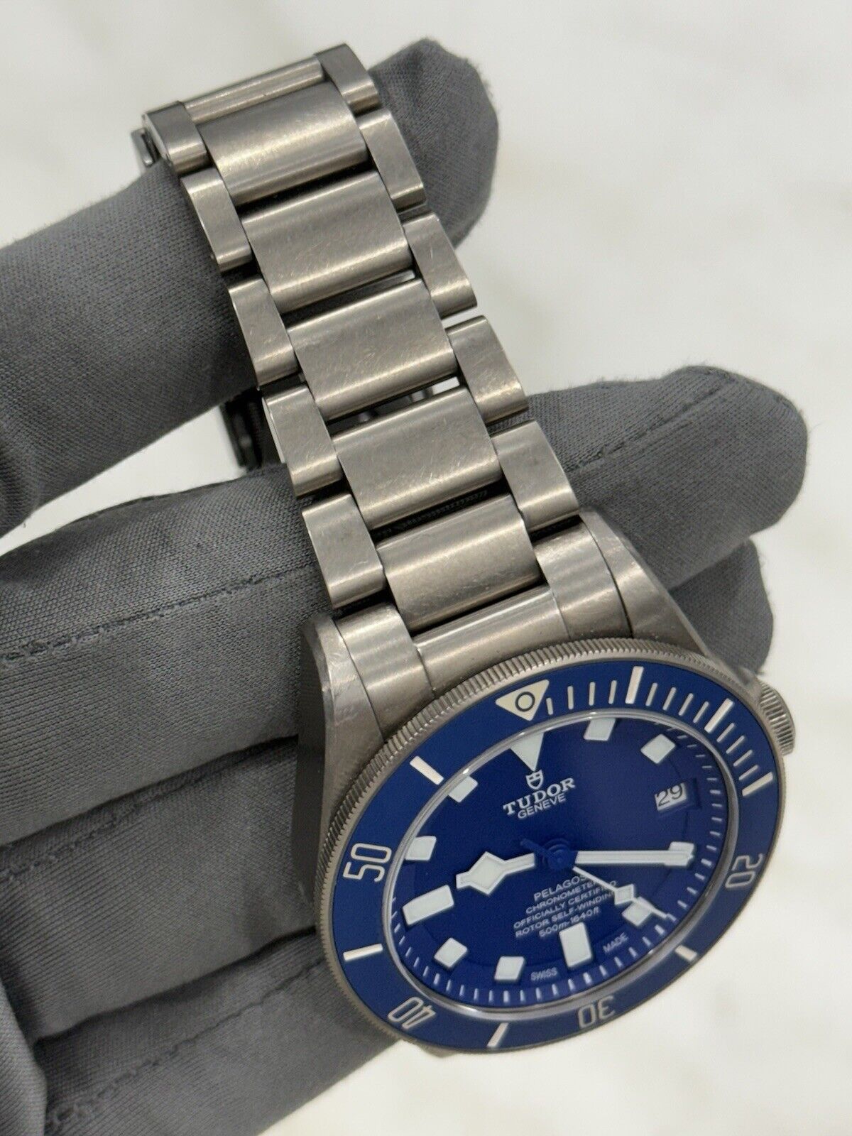 2019 Tudor Pelagos BLUE Titanium 42mm 25600TB Automatic Dive Date Watch With B&P