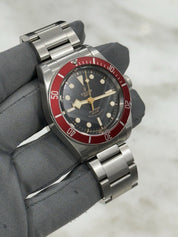 2015 Tudor Black Bay Smiley Stainless Steel Red 41mm Automatic Watch 79220R