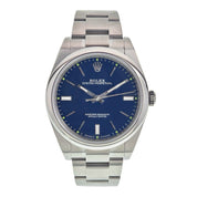 2016 Rolex Oyster Perpetual 39mm Steel Blue Dial Automatic Men’s Watch 114300